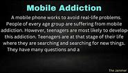 Essay On Mobile Addiction With Easy Language In English | The Jammer