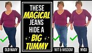 SUPER Comfortable BIG Tummy JEANS for Apple Shape Women | Style over 50