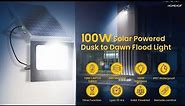 100W Solar LED Flood Light Outdoor Waterproof Lamp For Home, Garden, Wall, Patio