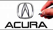 How to Draw the ACURA Logo (Famous Car Logos)