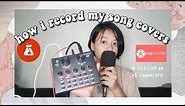 RECORDING MY SONG COVERS !!!+ HOW TO SET-UP BM 800 CONDENSER MIC & V8 SOUND CARD ON ANDROID PHONE