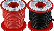 BNTECHGO 14 Gauge Silicone Wire Spool red and Black Each 40ft Flexible 14 AWG Stranded Tinned Copper Wire