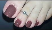 Chocolate Brown Nail Polish- Fall Pedicure Nail Colors- Fall Toe Nails (Requested) | Rose Pearl