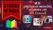 MD Course Details | Best MD Courses after MBBS | List of PG Courses after MBBS | MD Course