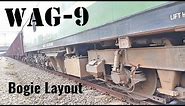 WAG-9 Bogie layout and underframe components of 6120hp Freight 3phase AC Traction locomotive