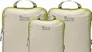 SUITEDNOMAD Compression Packing Cubes Set,Ultralight Travel Organizer Bags, Cool Gray