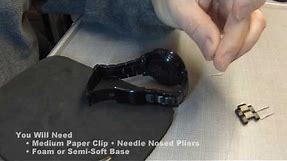 How To Adjust A Fossil Watch Band - Resize Watch Band (no special tools).