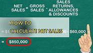 Guide how to calculate net sales