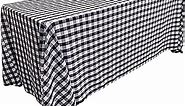 LA Linen Gingham Tablecloth - Checkered Tablecloth for Parties, Picnics & More - Farmhouse Tablecloth - Spring Tablecloth - Picnic Tablecloth - Cloth Tablecloths for Rectangle Tables - 90”x132 Navy