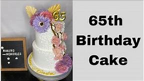 65th Birthday Cake Design.#cakeideas