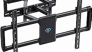 PERLESMITH Full Motion TV Wall Mount for 37-75 inch TVs, TV Mount with Smooth Swivel, Tilt, Extension, Dual Articulating Arms, Holds up to 100 lbs, Max VESA 600x400mm, 16" Wood Studs, PSLF10