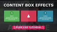 Content Box with Hover Effects - Html Css Creative Box Hover Effect Tutorial