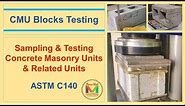 CMU Blocks - Sampling & Testing Concrete Masonry Units ASTM C140 ||MaawaWorld||