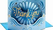 Hallmark Paper Wonder Pop Up Thank You Card (Blue aand Gold) for Graduation, Nurses Day, Admin Professional Day, Teacher Appreciation and More