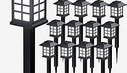 Solar Outdoor Lights, 12 Pack Waterproof Pathway 10 Hrs Long-Lasting LED Landscape Lighting Garden Lights, for Walkway Path Driveway Patio Yard & Lawn