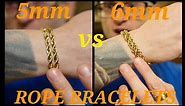 Rope Chain Bracelet Comparison! | Gold Jewelry Sizing