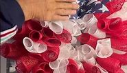 American Flag Ribbon DIY Wreath/ Easy Patriotic Wreath/ Summer DIY Wreath/ Patriotic American Flag