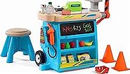 Step2 Stop & Go Market | Kids Pretend Play Store & Toll Booth with Toy Cash Register, Blue