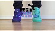 Puma Suede all Purple/Mint Green Review + On Foot