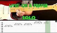 LIVIN' ON A PRAYER - Guitar lesson - Guitar solo (with tabs) - Bon Jovi - fast & slow version
