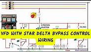 🔴VFD WITH STAR DELTA BYPASS CONTROL WIRING || VFD Bypass || Starter || vfd bypass panel || power