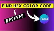 How to Find the HEX Color Code of an Image Using Canva - Canva Tutorial