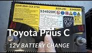 DIY - Toyota Prius C (2012-2016) - 12V Battery Replacement (Negative first, then positive)