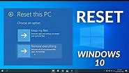 How to Reset Windows 10 | Format Laptop