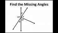 Finding Missing Angles Vertical and Supplementary Angles