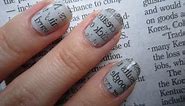 Newspaper Print Nail Art Tutorial