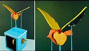 How To Make Flying Bird Automaton from Cardboard | Easy & Fun Homemade Invention