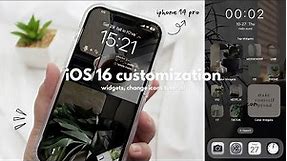 *iOS16 aesthetic customization! dark theme 🖤✨| widgets, change icons tutorial