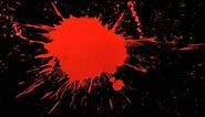 Slow Motion Paint Splatter with Red Paint Splattering a Black Background in HD Slow Mo Video View