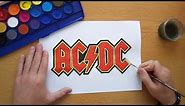 How to draw the AC/DC logo
