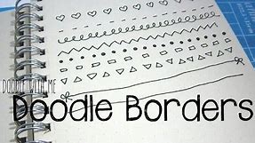 Draw Cute Easy Borders for you Planner / Bullet Journal | Doodle with Me