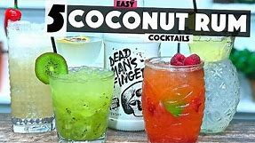 5 EASY Coconut Rum Cocktails you can make at Home | Dead Mans Fingers Rum