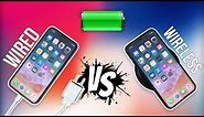 iPhone X Battery Test - Wireless vs Wired