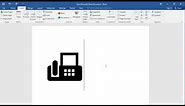 How to type Fax Machine symbol in Word