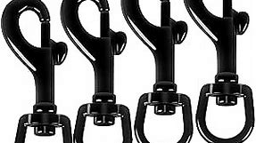 4 Pack Flag Swivel Snap Clips-Heavy Duty Metal Flag Snaps Hooks with Swivel Eyelet for Max 5/16" Diameter Flagpole Rope Clips for Flag, Pet Leash, Leather Craft
