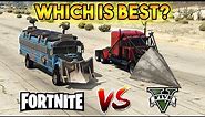GTA 5 ONLINE PHANTOM WEDGE VS FORTNITE BATTLE BUS | WHICH IS BEST?