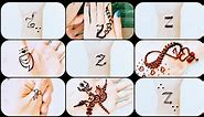 Z letter tattoo design with heart 💓 Z mehndi design special someone 😘😘 | Z Alphabet New Design