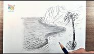 Comment dessiner un paysage de bord de mer noir et blanc