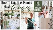 Small Space Plants Idea ~ DIY Plant Hanger ~ Indoor Plant Space ~ Macrame Plant Hanger Tutorial