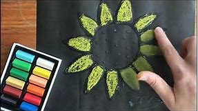 Chalk Pastel Sunflower