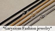 Garysiom 4mm Stainless Steel Chain Necklace for Men