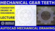 How to Draw AutoCAD Mechanical Gear Teeth in 2D (Step by Step Teaching)