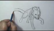 How to Draw Motion Wolf Running
