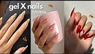 how to do gel x nails like a PRO ✨| fall nails 2023
