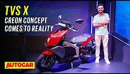 TVS X electric scooter - Range, top speed, features | Walkaround | Autocar India