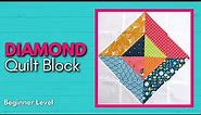 Beginner Diamond Quilt Block | Quick & Easy Quilt Block Tutorial